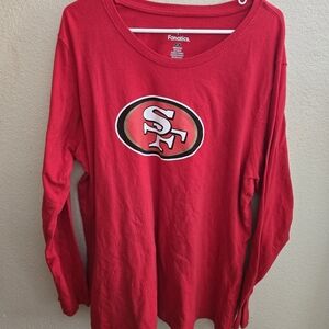 Fanatics Scarlet Long Sleeve Tee SF 49ERS Size 2xl